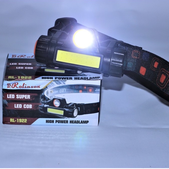 Senter Kepala Sorot Jauh Dekat Headlamp Rolinson RL-1922 Cahaya Terang dan Awet