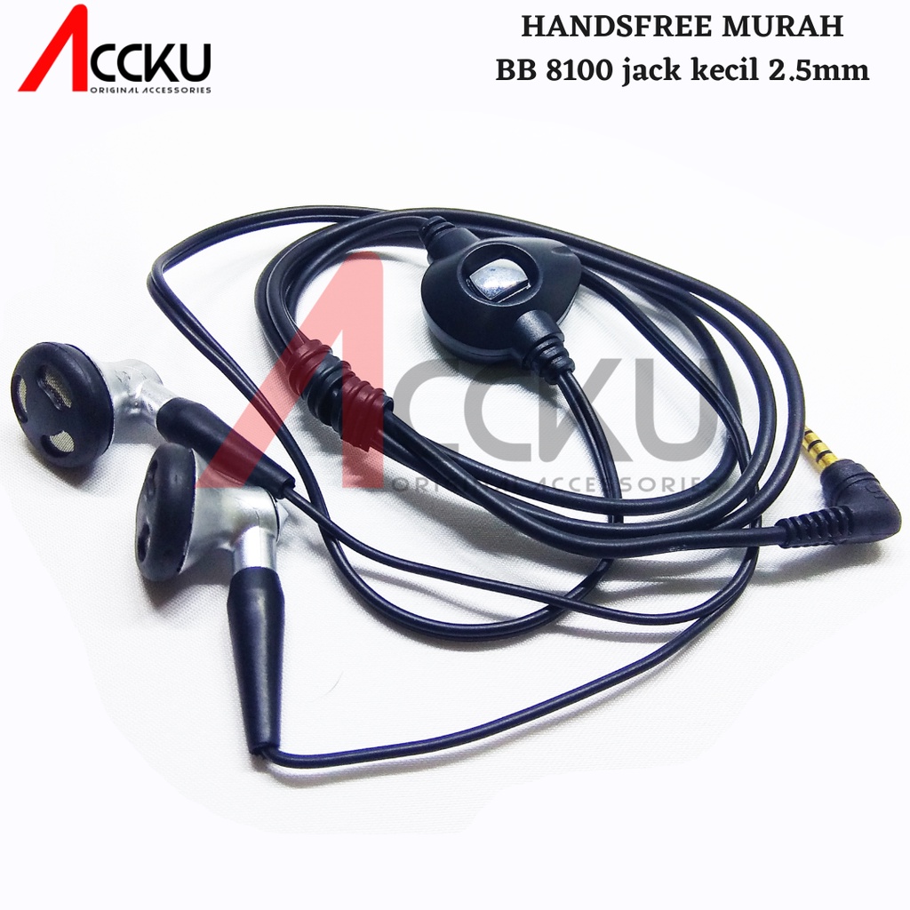 Headset BB  8100 HANDSFREE MURAH COLOKAN KECIL HEADSET MURAH EARPHONE MURAH HF MURAH MEREK BLACKBERRY 8100 NP 2,5mm