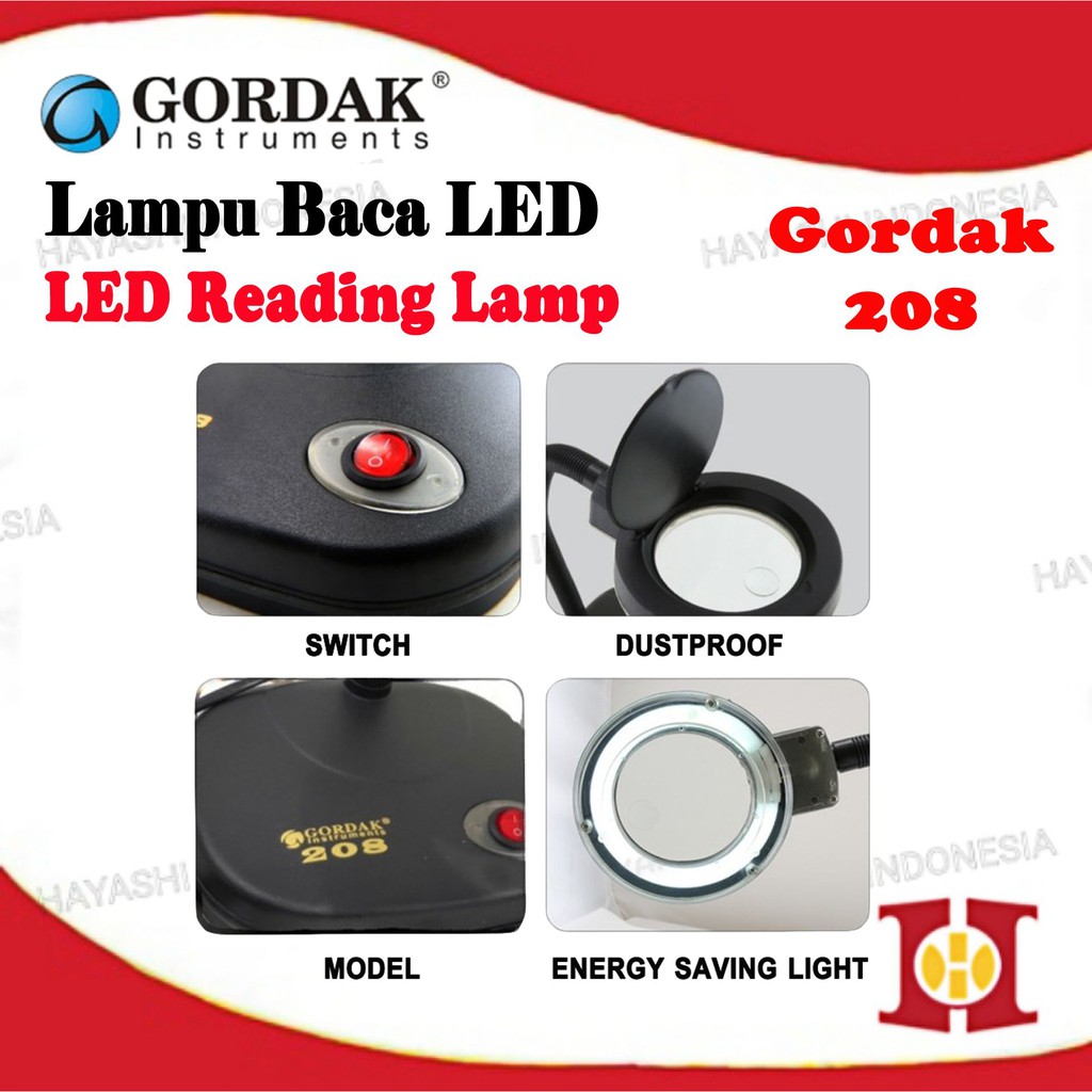 Lampu Baca LED Lampu Meja GORDAK 208