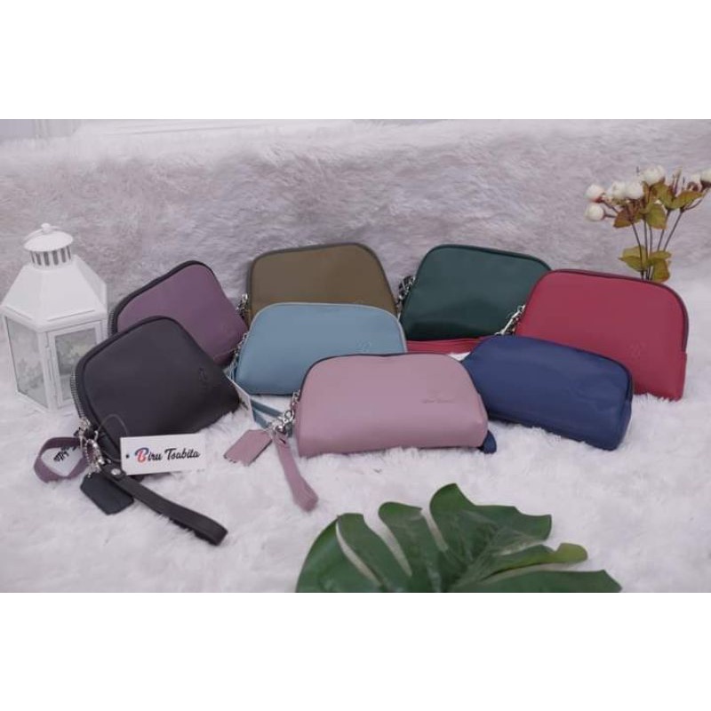 FUJI POUCH DOMPET TERBARU MURAH TAS SERBAGUNA BIRU STABITA