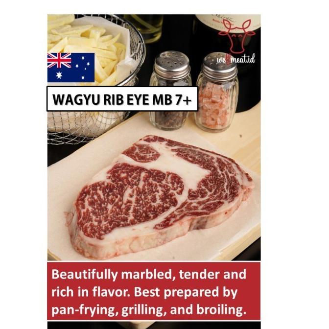 Daging Sapi Wagyu Rib Eye Mb7+ Beef Steak Import Australia - 200Gram Storetaufik_