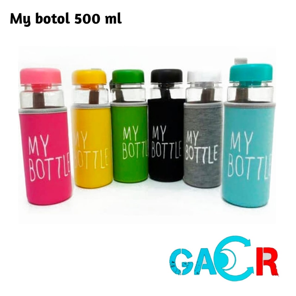 Botol Minum My Bottle Colour Infused Water Fruit Free POUCH busa warna