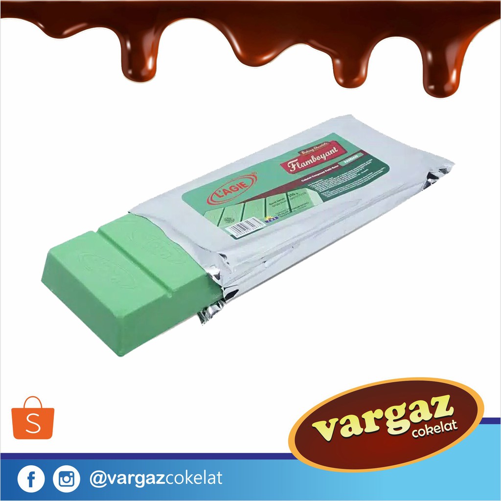 

Coklat pandan coklat batang hijau coklat batangan rasa pandan coklat masak isi bahan kue 250gr