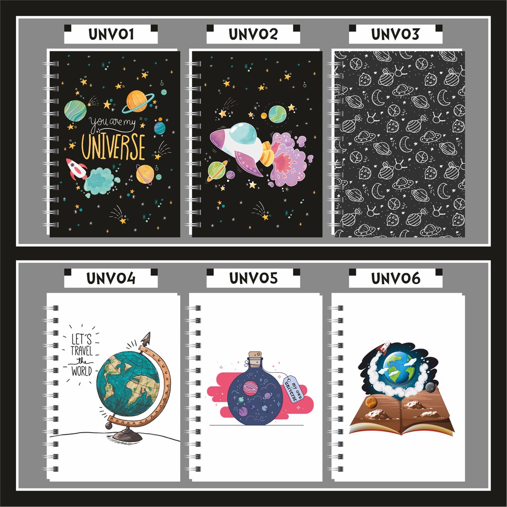 

Notebook / Ring Note Universe Lucu Spiral A5 Murah