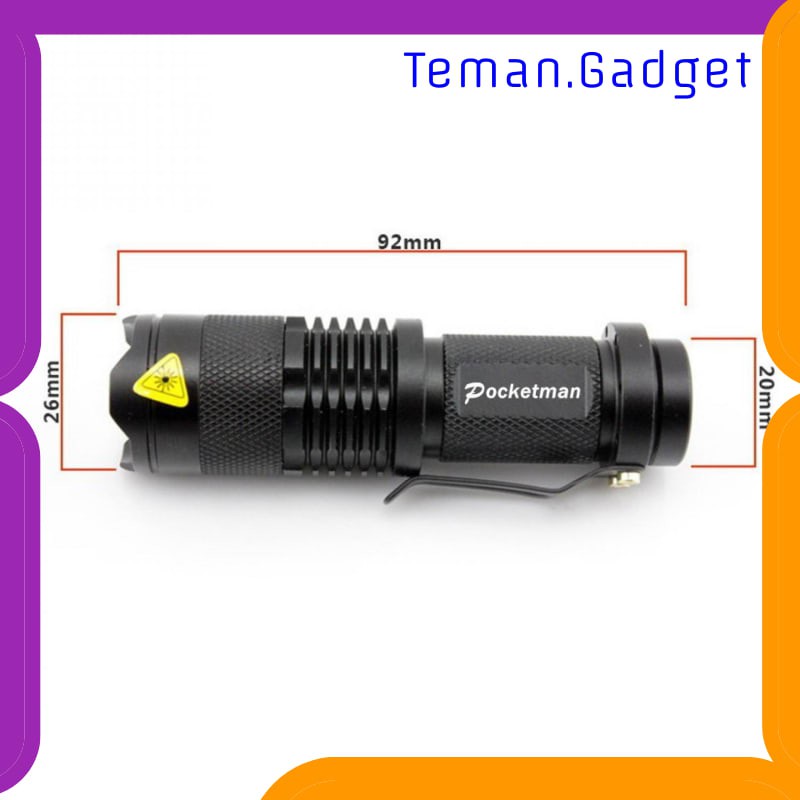 TG-IE102 TaffLED Senter LED 2000 Lumens Waterproof Pocketman P1