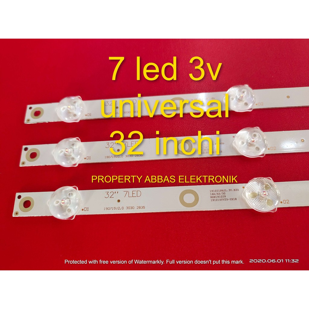 led backlight multi universal 32 inchi  7 kancing 7 led 3v universal multi