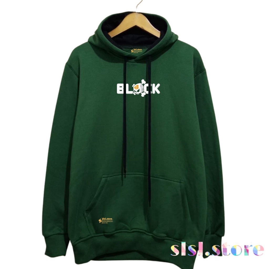 Sweater Hoodie Pria Aesthetic Premium Distro Flece Katun Suiter Hodie Authentic Jumper Kekinian Sablon List BLACK Original Warna Hijau Botol COD