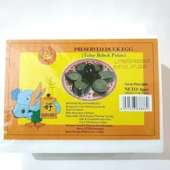 

Telur Bebek Pidan Preserved Duck Egg 1 box isi 6 biji