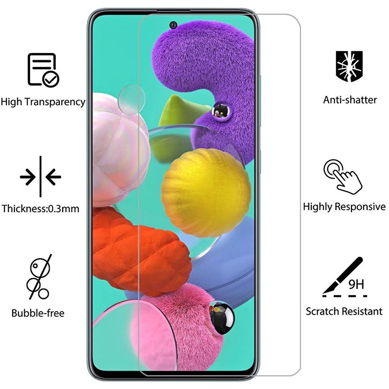 Tempered Glass Samsung A51 Pelindung Layar Full Cover Hp Samsung Galaxy A51