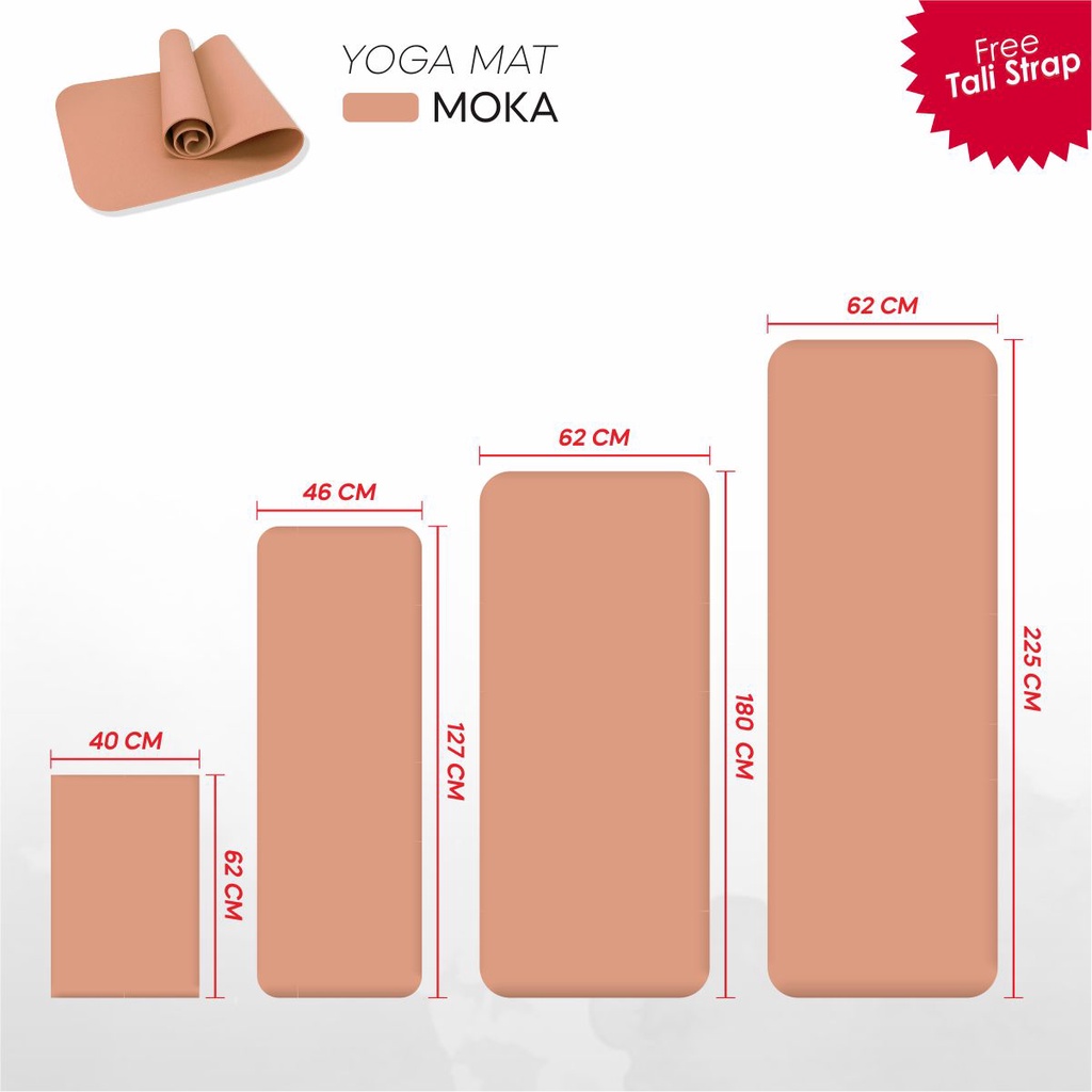 Hawah_Store Matras Olahraga Alas Yoga Senam Mat Tebal 5mm Workout Outdoor Indoor (002)-COUNTRY MAPLE