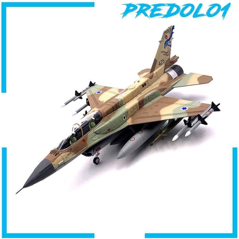 Predolo1 Mainan Simulasi Pesawat Tempur F-16I Skala 1: 72 Untuk Hadiah Ulang Tahun