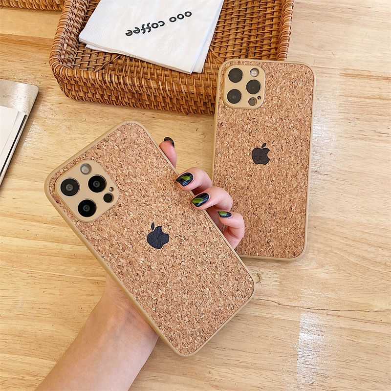 IPHONE Case logo Serat Kayu Iphone14 13 11 12 Mini Pro Max Kualitas Tinggi6 6S SE 2020 6 7 8 plus x XR XS Max x fall proof case