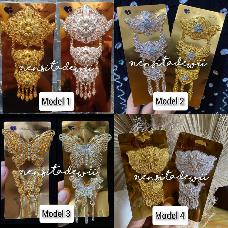 Kebaya Lengan Pendek + Bros Susun / Kebaya Bludru Kutubaru