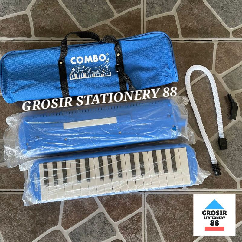 Pianika Pianica Alat Musik Tiup Tas Yoeker Biru Berkualitas