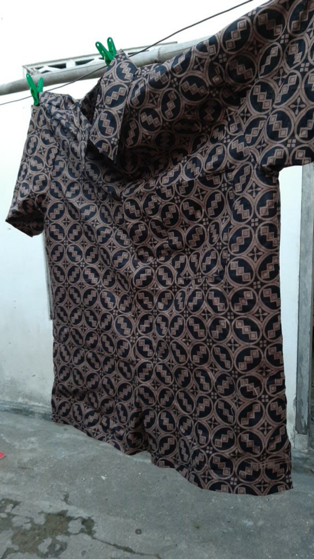 Bswart Batik Hrb026 Kenongo Hem Batik Daun Ulir Kemeja Batik Pria