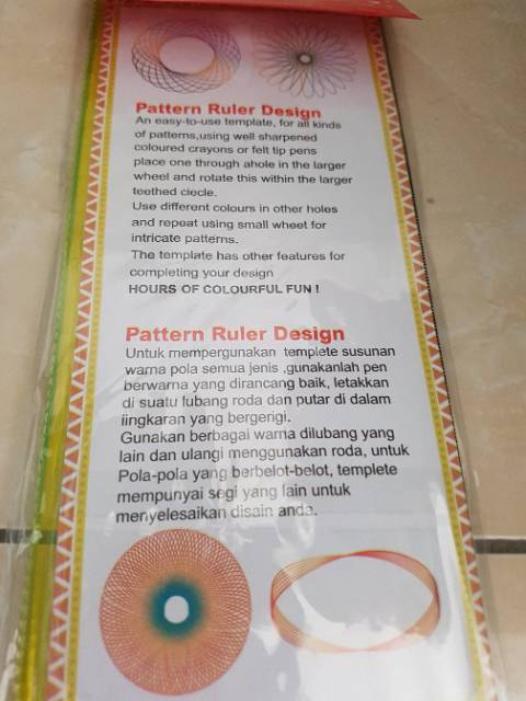 Penggaris gambar pola bunga batik pattern ruler