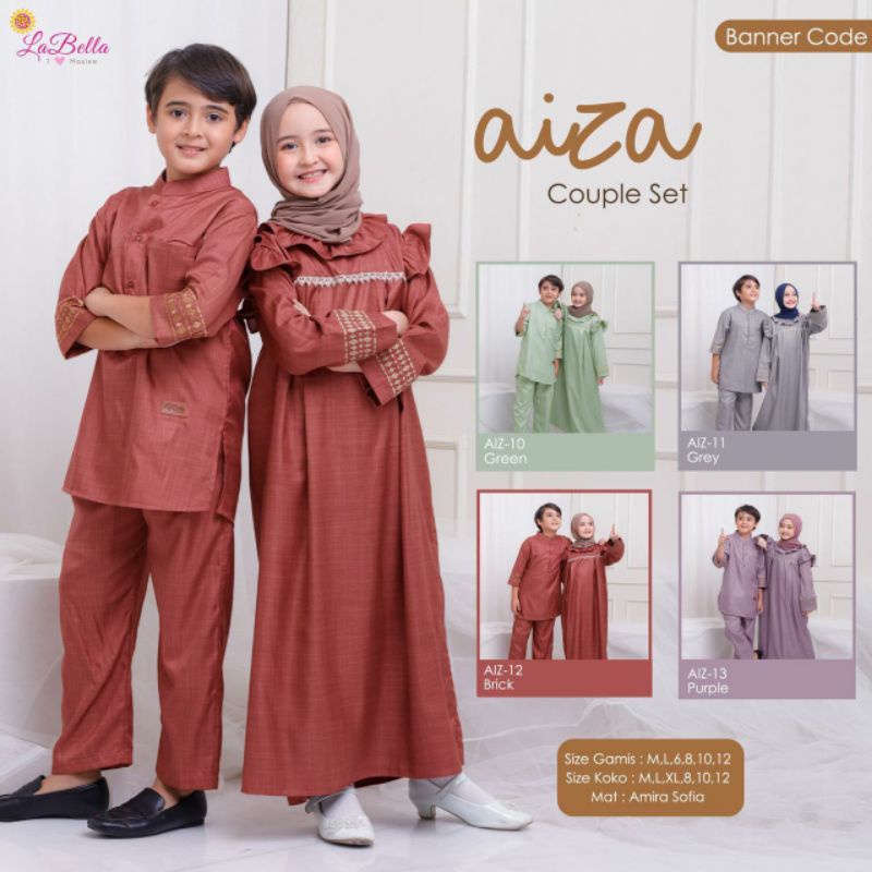 [ AIZA ] By Labella aiza by Labella aiza couple boy girl baju lebaran anak couple cantik keren bordi