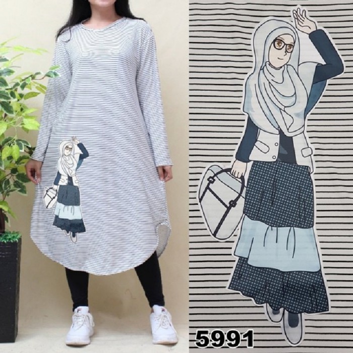 TUNIK JUMBO PRINCESS PUTIH [Baju Atasan Wanita 0128] SCR Baju Gamis
