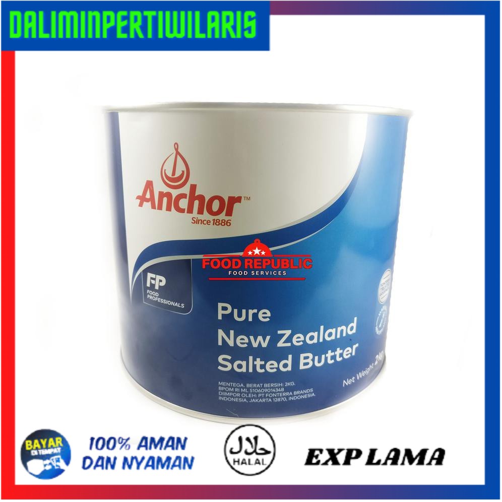 

BISA COD Anchor Salted Butter Golden Fern 2 KG Halal Enak Bahan Kue Kering SALE [Kode 1|Kode 2|Kode