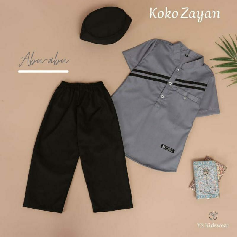 Koko Zayan By : Y2 ORIGINAL || Bahan Katun Toyobo royalmix || setelan anak Laki-laki lengan pendek