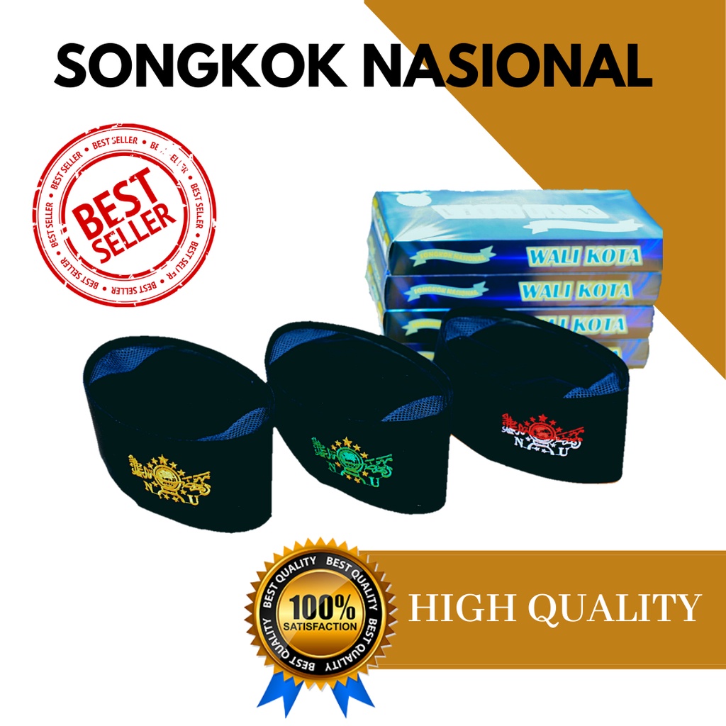 PECI NU AC songkok nu peci hitam songkok hitam nu hijau kuning merah putih songkok anak songkok dewa