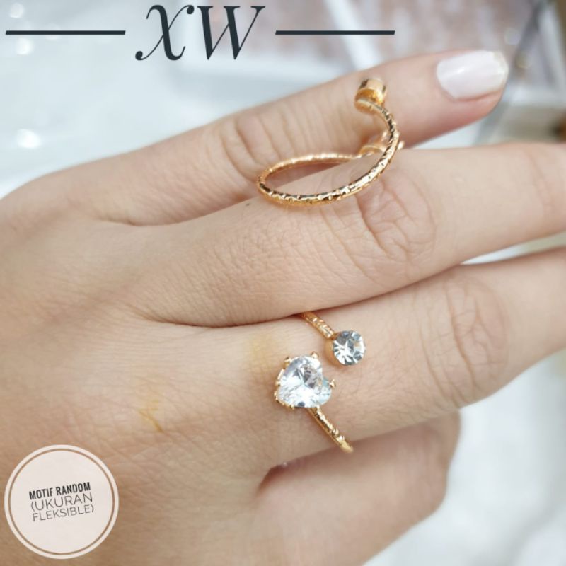 Cincin Fashion Ulir Mata Zircon Murah CC406