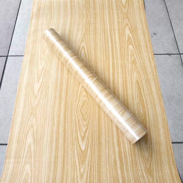 Walpeper Dinding - Wallpaper Motif Kayu - Wallpaper dinding kayu muda polos 10M - Wallpaper Lemari