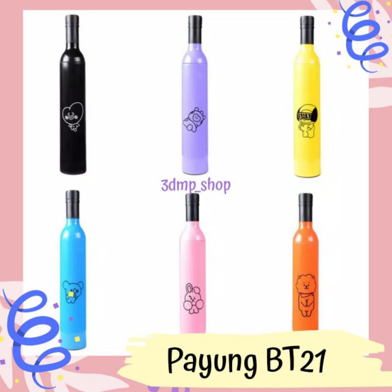 Payung BT21 BTS Tata Mang Chimmy Koya Cooky Rj