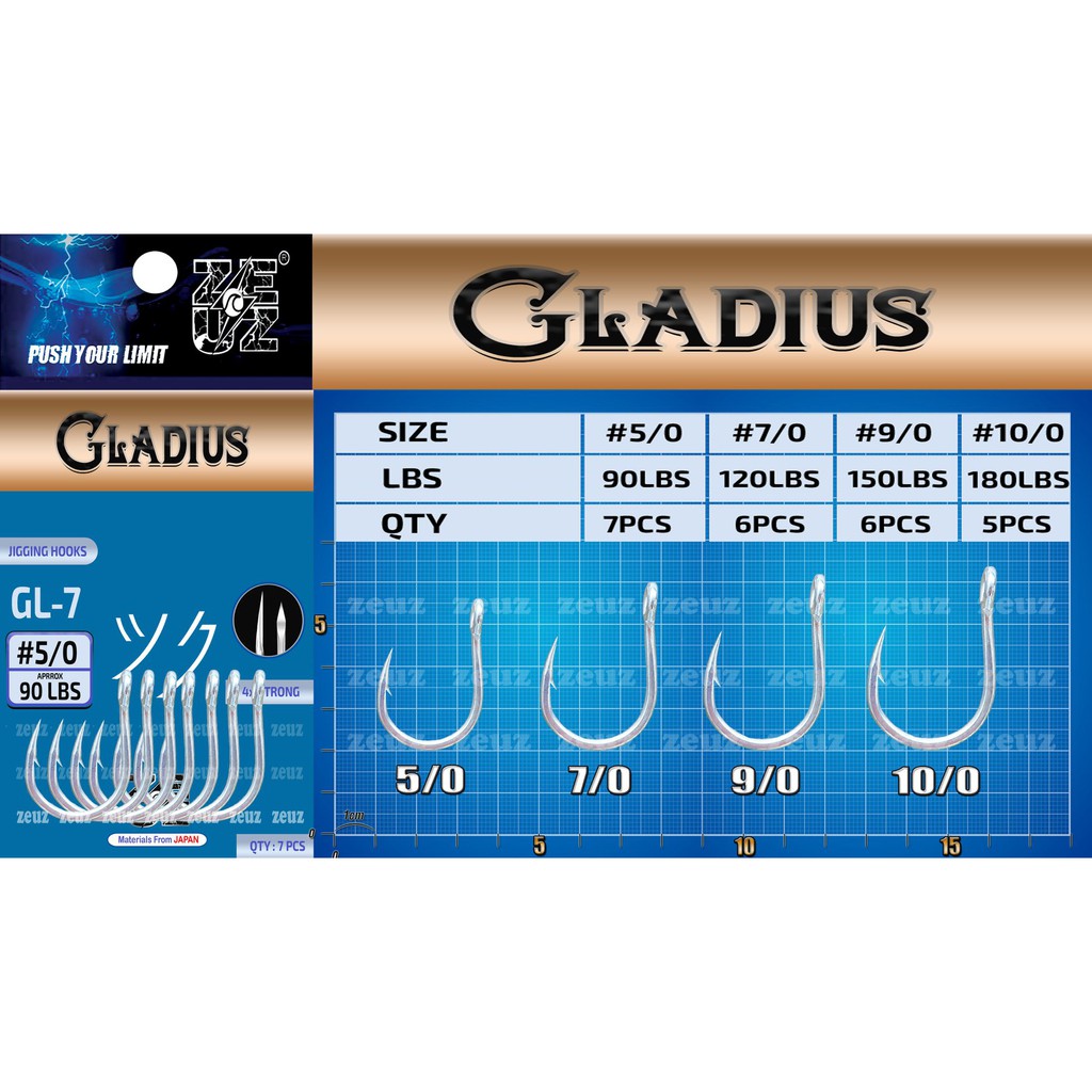 KAIL PANCING / HOOK ZEUZ GLADIUS GL-7 MATERIALS FROM JAPAN