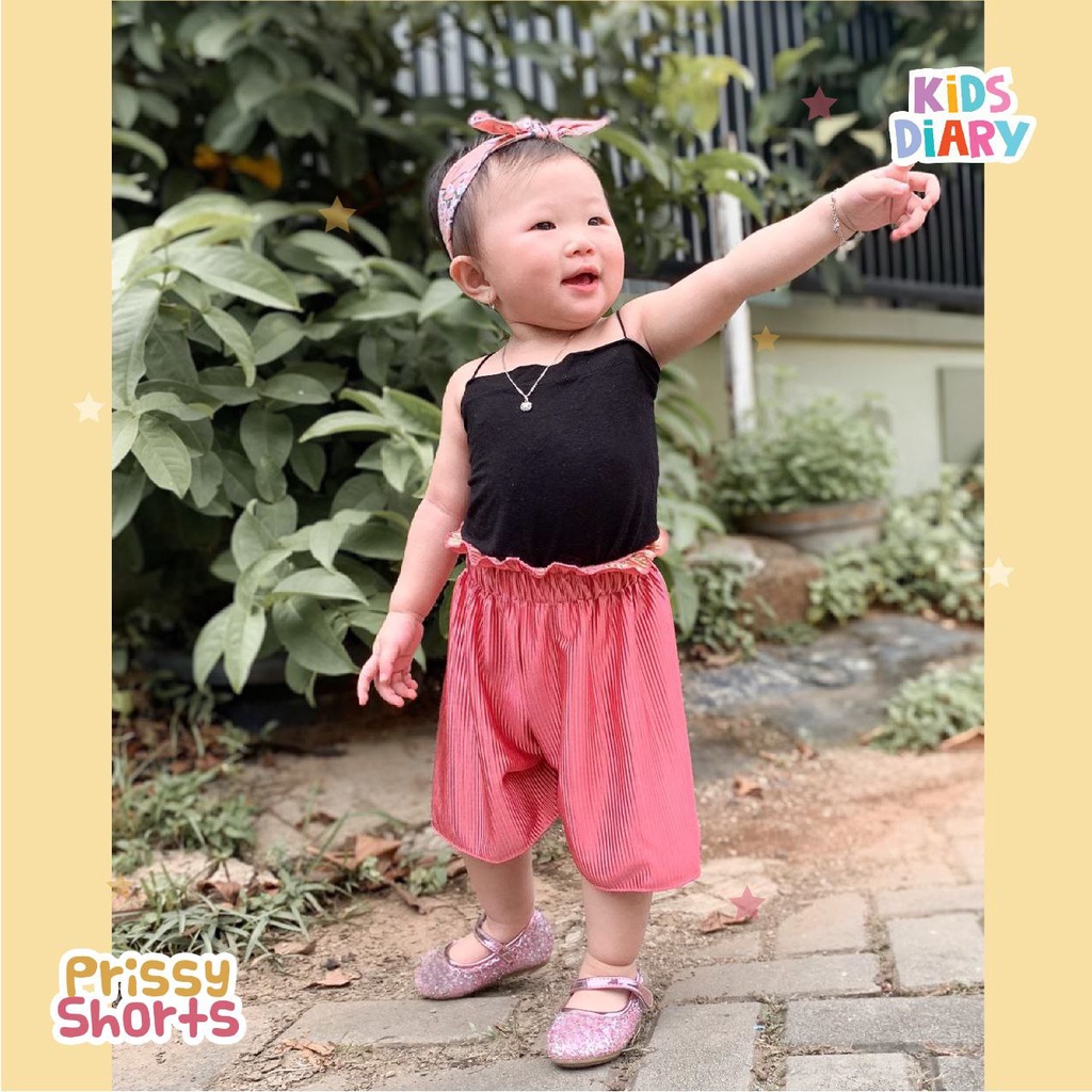 Celana Anak-anak Lucu Celana Polos Prissy Short Celana Pendek Anak Perempuan 1-8 Tahun Bahan Prisket