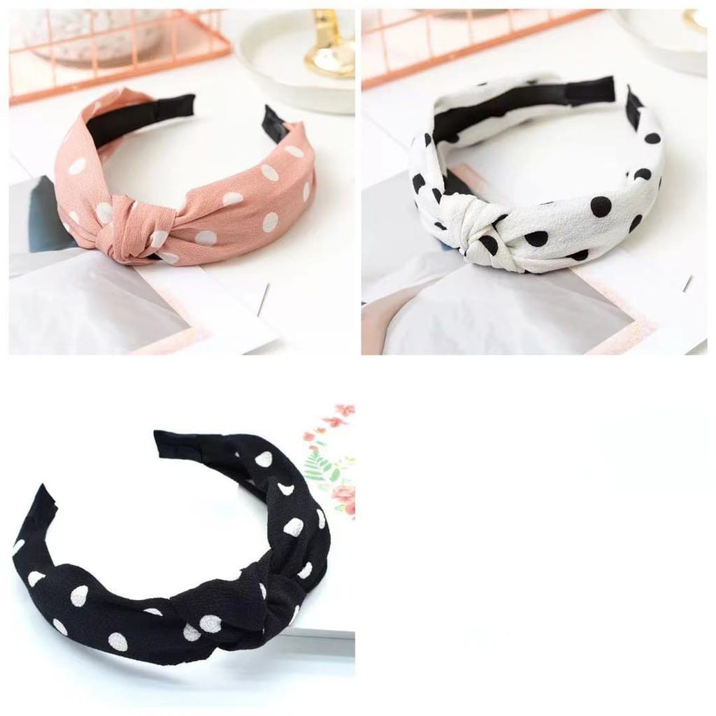 Bandana Motif Bando Simpul Aksesoris Rambut Wanita Bando Ala Korean Style Import (VC)