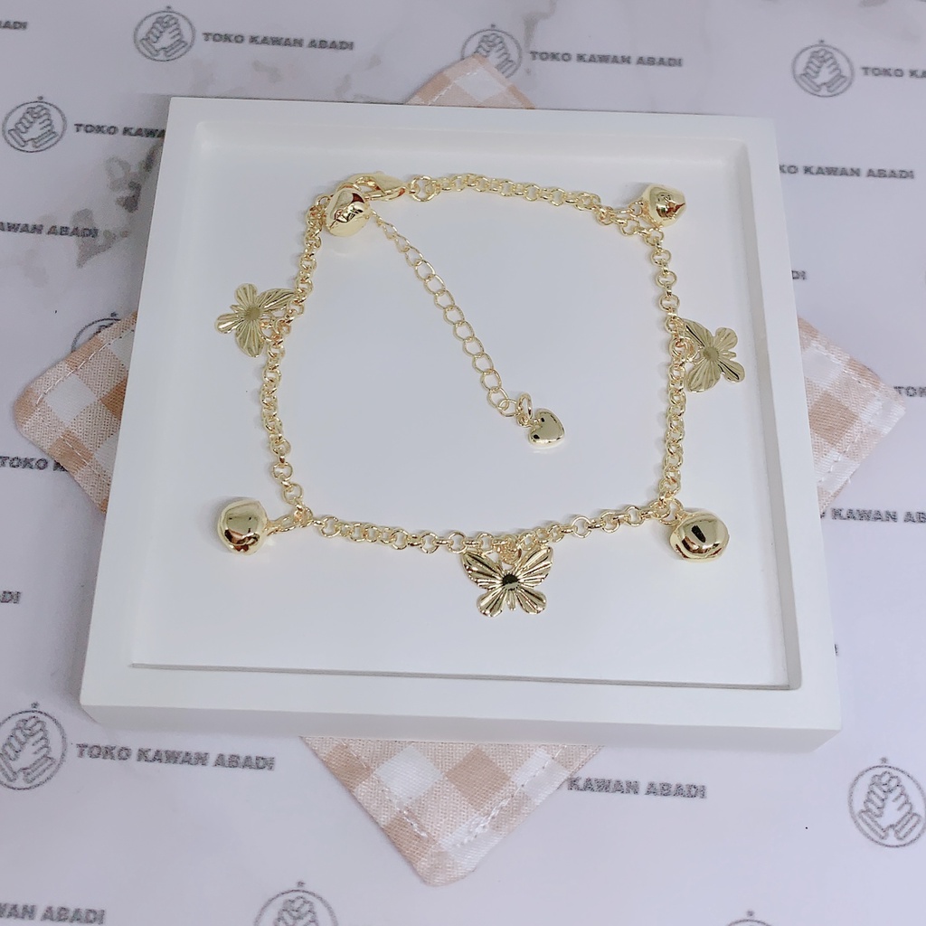 Gelang Kaki Xuping Gold Wanita Dewasa Motif Kapsul Fashion Terbaru *01