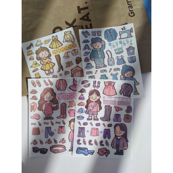 

[Canaya] Sticker Sheet Cute Street Fashion Series || Sticker Kertas || bujo || Deco || Aesthetic || Journal || Dekorasi