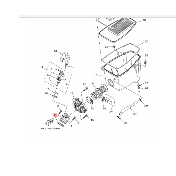 perpak paking gasket intake intek manifold manipul new r15 vva v3 mt15 xsr vixion r 155 ori ygp BK6-E4199-00