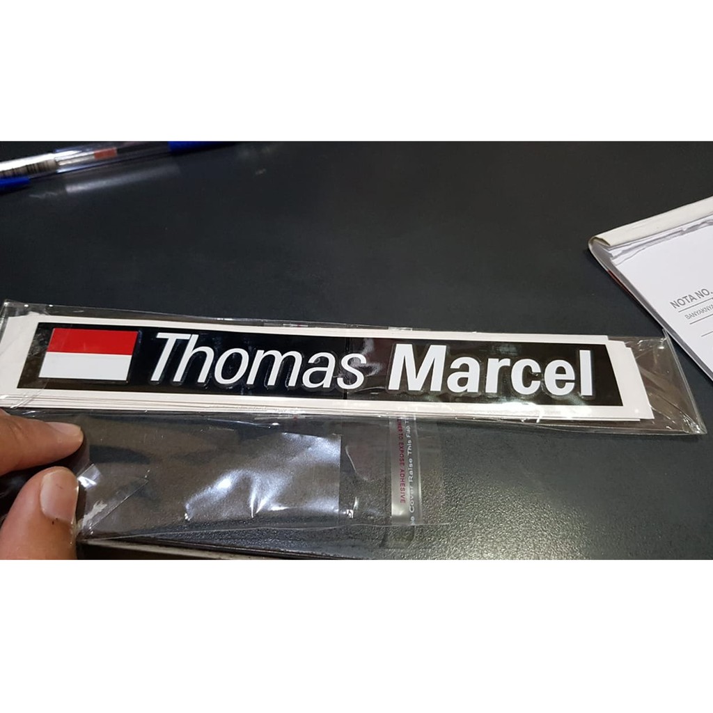 Sticker Cutting Nama Tulisan Bebas Custom Logo Mobil Motor Sepeda Cuting Stiker Ukuran L XL XXL