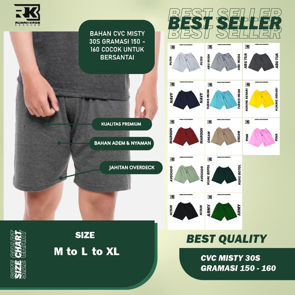 BOXER CELANA PENDEK COTTON UNISEX PRIA DAN WANITA