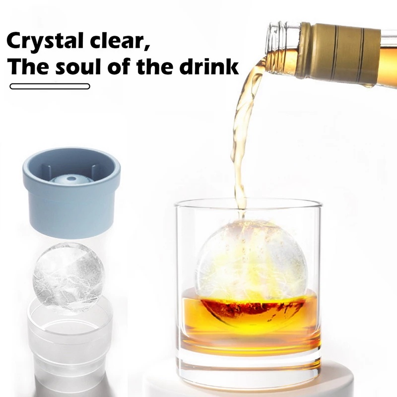 Cetakan Es Batu Bentuk Bola Besar Untuk Whiskey / Frozen