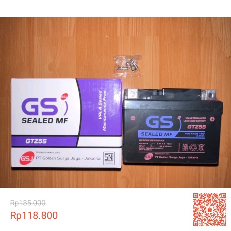 AKI KERING ACCU HONDA BEAT, SUPRA X 125, REVO, VARIO 110,SCOOPY,GS GTZ5S