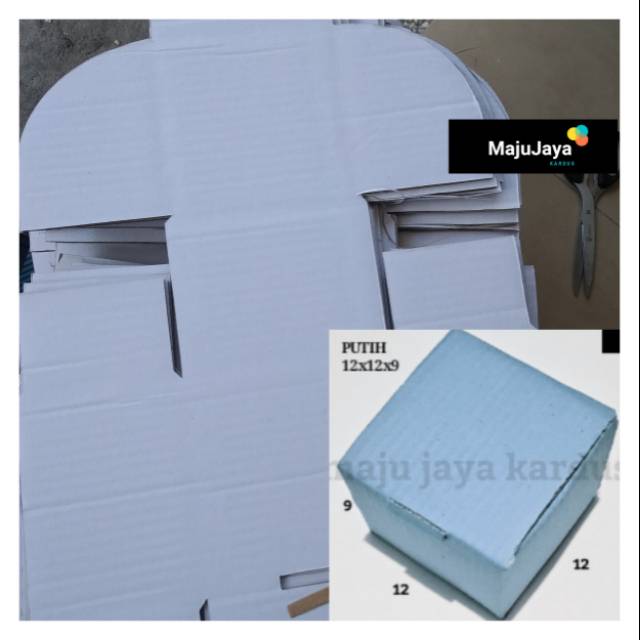 

KARDUS POLOS MINI PUTIH/BOX/DOS/KOTAK AKSESORIS 12x12x9 (opal a)