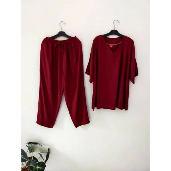 stelan andin ikatan cinta//setcel jumbo//setelan rayon premium jumbo//baju tidur dewasa