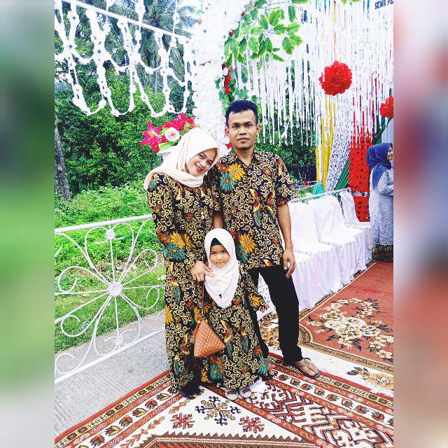 Batik Couple Keluarga Sania Ruffle Ori Ndoro Jowi Dnt Candii
