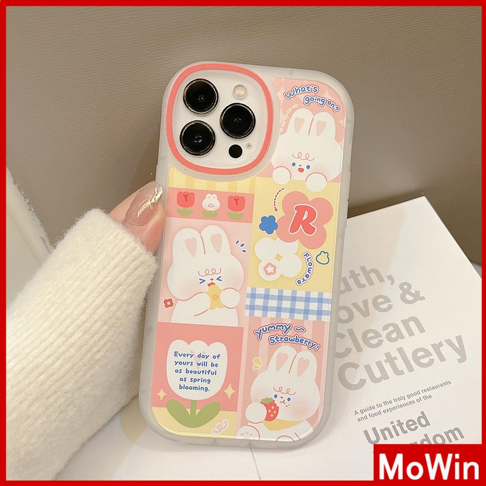 iPhone Case Silicone Soft Case Clear Case TPU Airbag Shockproof Full Coverage Protection Camera Pink Rabbit Cute For iPhone 13 Pro Max iPhone 12 Pro Max iPhone 11 iPhone 7 Plus