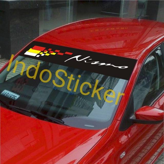 Stiker mobil Nismo Cutting sticker kaca depan Nismo