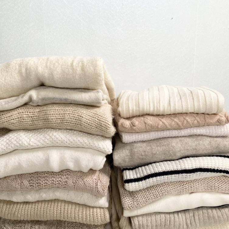 (HARGA TERMURAH) (BACA DESKRIPSI) Paket Usaha Sweater Rajut Knit Thrift Full Brand - picked by minky