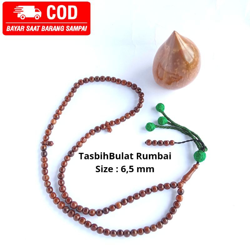 * BISA COD * Tasbih Kaukah kokkah  Ukuran 6.5 Rumbai Hijau