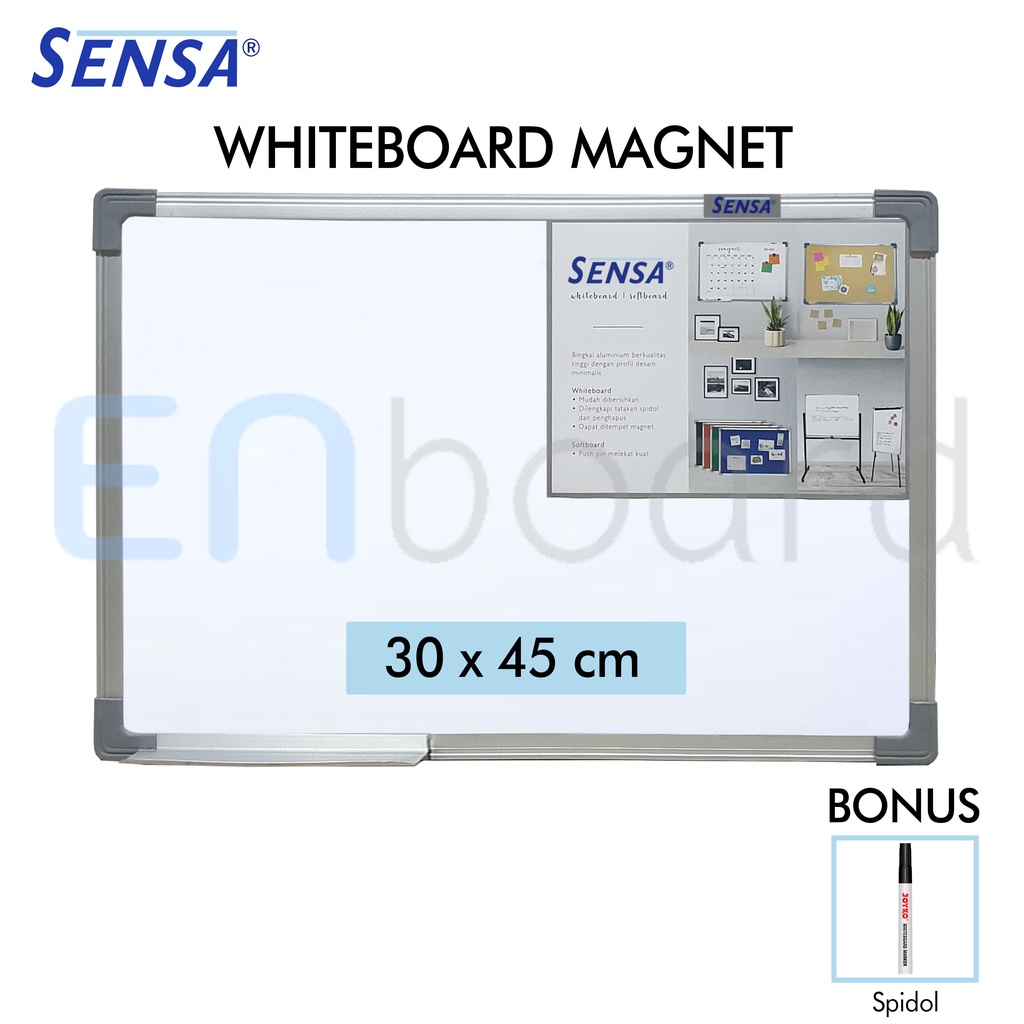 Jual Papan Tulis Whiteboard White Board Gantung Magnet Single Face Sensa 30 X 45 Cm Indonesia 4844