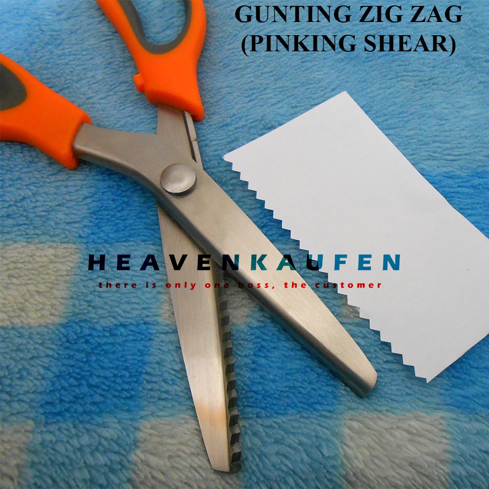 Gunting Zig Zag Stainless Steel Pinking Shears Bagus Tajam Pola Rapi