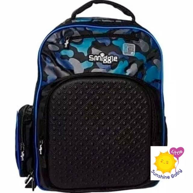 Smiggle Premium Backpack Army Limited Edition Size Besar Ori - Tas Ransel Anak