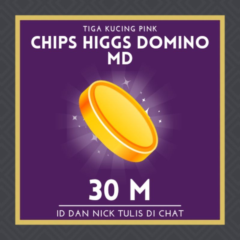 Chip Ecer Ungu 30m Higgs Domino Murah Chip Ungu MD High Domino