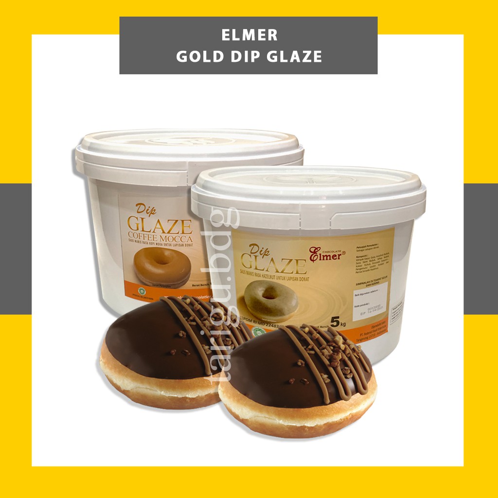 DIP GLAZE ELMER GOLD 250GR - TOPPING DONAT - TOPING PISANG